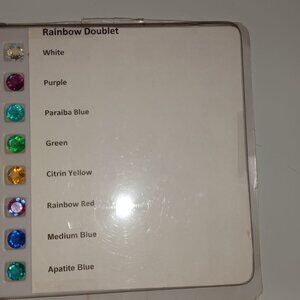 Rainbow Doublet 8pcs Round Gemstone 14.8ct 8mm Made in India